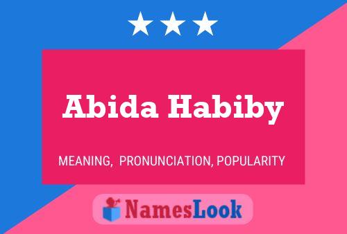 ملصق اسم Abida Habiby