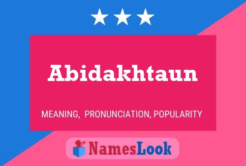 ملصق اسم Abidakhtaun