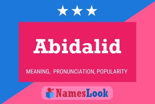 ملصق اسم Abidalid