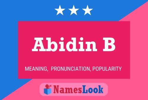 ملصق اسم Abidin B