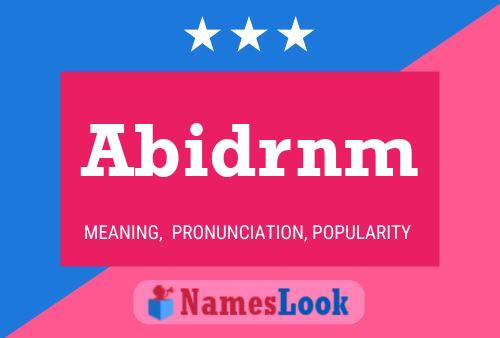 ملصق اسم Abidrnm