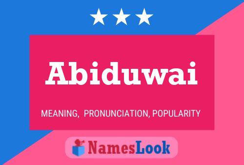 ملصق اسم Abiduwai