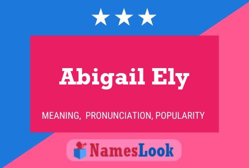 ملصق اسم Abigail Ely