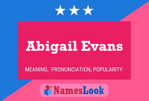 ملصق اسم Abigail Evans