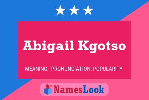 ملصق اسم Abigail Kgotso