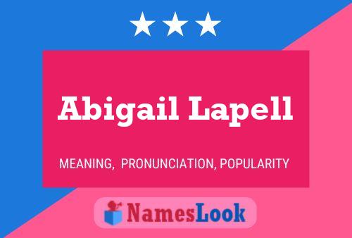 ملصق اسم Abigail Lapell