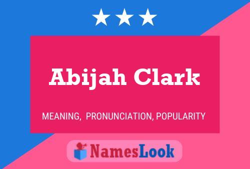 ملصق اسم Abijah Clark