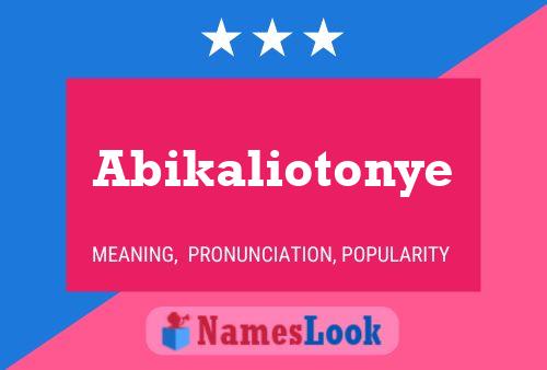 ملصق اسم Abikaliotonye