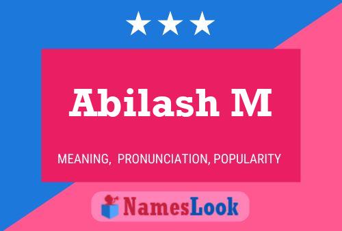 ملصق اسم Abilash M