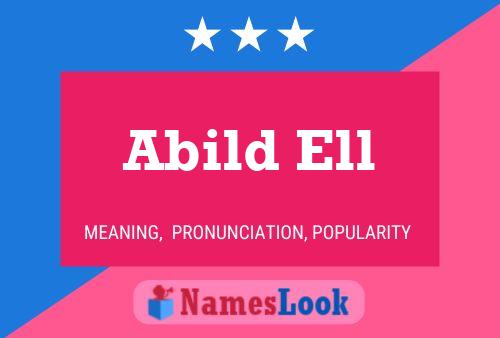 ملصق اسم Abild Ell