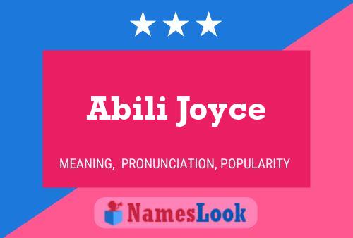 ملصق اسم Abili Joyce