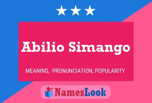 ملصق اسم Abilio Simango