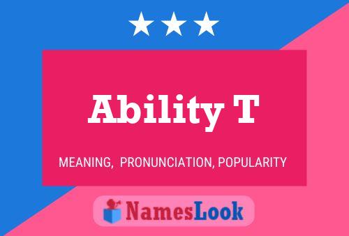 ملصق اسم Ability T