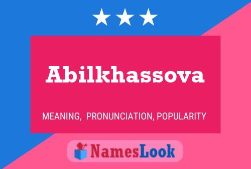 ملصق اسم Abilkhassova