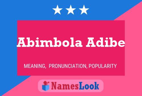 ملصق اسم Abimbola Adibe