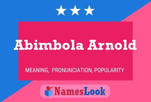 ملصق اسم Abimbola Arnold