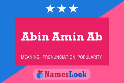 ملصق اسم Abin Amin Ab