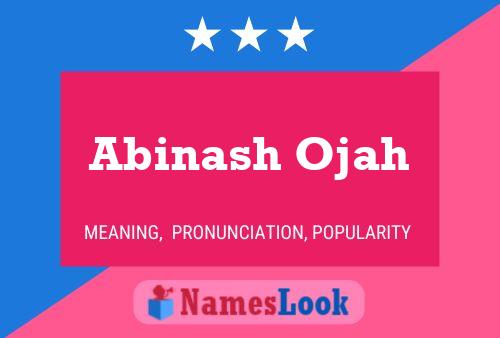 ملصق اسم Abinash Ojah