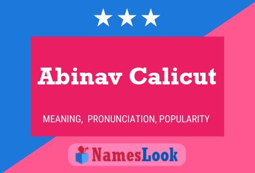 ملصق اسم Abinav Calicut