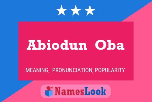 ملصق اسم Abiodun  Oba