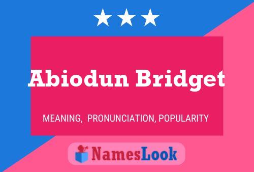 ملصق اسم Abiodun Bridget