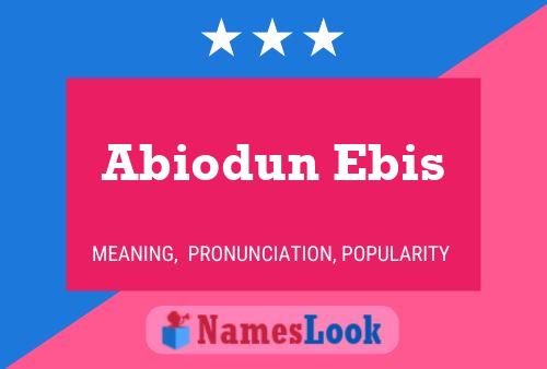 ملصق اسم Abiodun Ebis