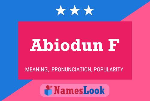 ملصق اسم Abiodun F