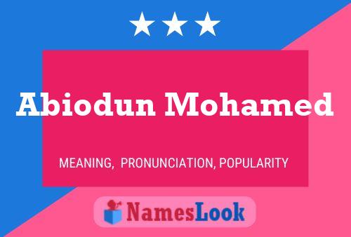 ملصق اسم Abiodun Mohamed