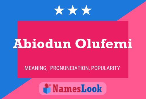 ملصق اسم Abiodun Olufemi