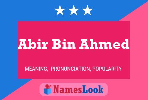 ملصق اسم Abir Bin Ahmed