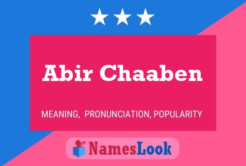 ملصق اسم Abir Chaaben