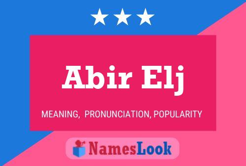 ملصق اسم Abir Elj