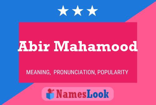 ملصق اسم Abir Mahamood