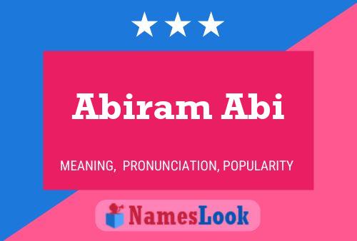 ملصق اسم Abiram Abi