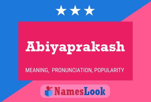 ملصق اسم Abiyaprakash