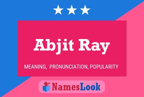 ملصق اسم Abjit Ray