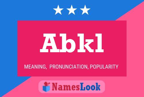 ملصق اسم Abkl