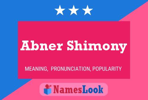 ملصق اسم Abner Shimony