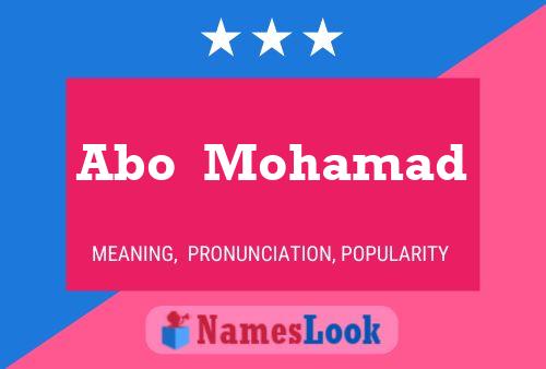 ملصق اسم Abo  Mohamad