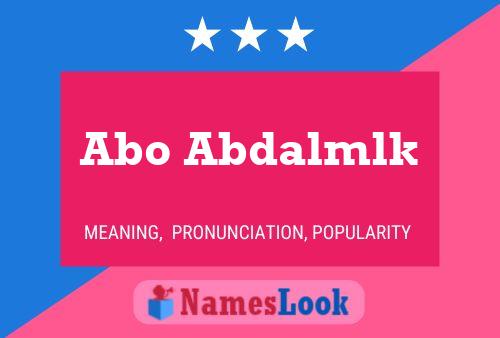 ملصق اسم Abo Abdalmlk