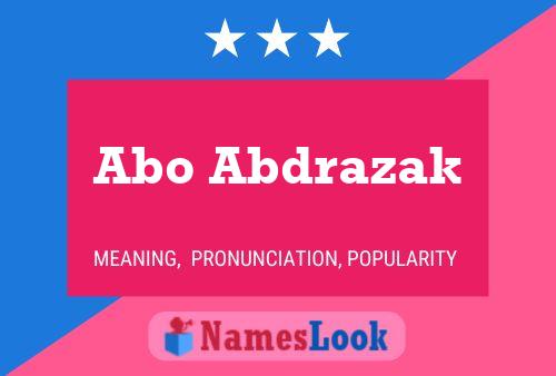 ملصق اسم Abo Abdrazak