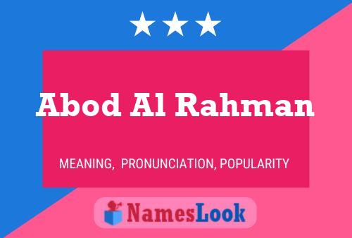 ملصق اسم Abod Al Rahman