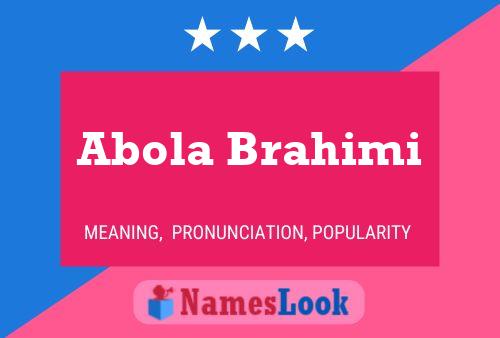 ملصق اسم Abola Brahimi