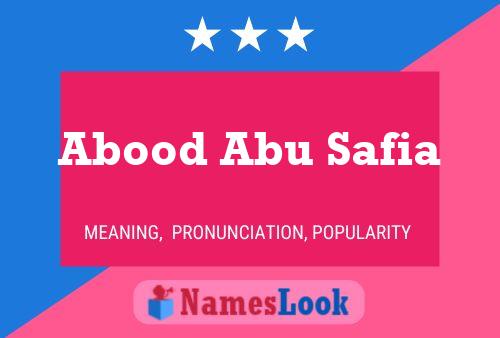 ملصق اسم Abood Abu Safia