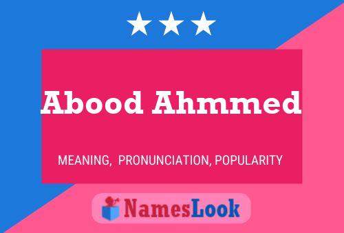 ملصق اسم Abood Ahmmed