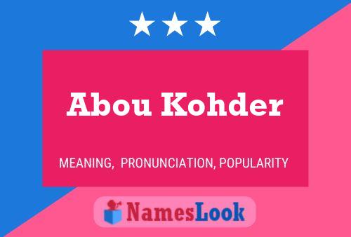 ملصق اسم Abou Kohder