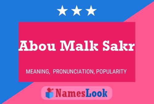 ملصق اسم Abou Malk Sakr