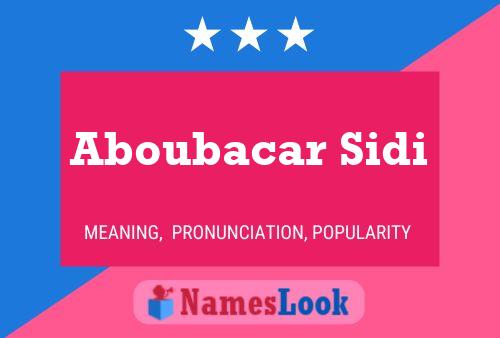 ملصق اسم Aboubacar Sidi