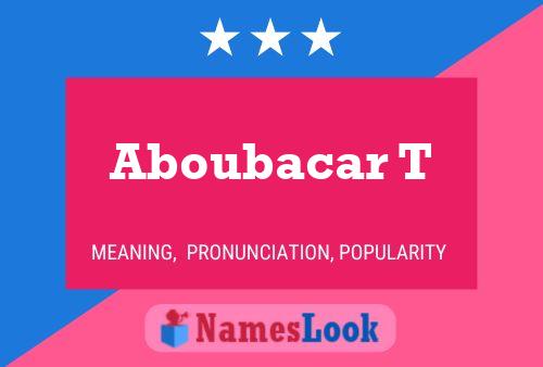 ملصق اسم Aboubacar T