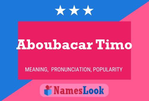 ملصق اسم Aboubacar Timo